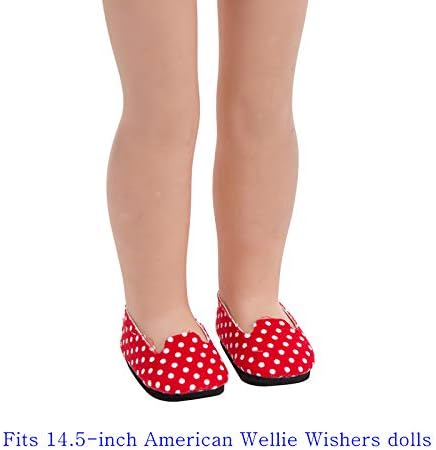 6 Pairs Doll Shoes Fits 14.5 Inch Doll American Wellie Wishers Dolls 100% Get Boots Doll Accessories