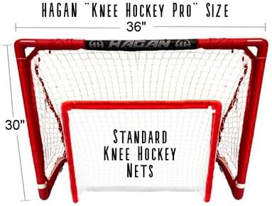 Hagan Hockey Mini Soccer Set – Complete Portable Field Game for Kids Boys Youth Adults, Includes 1 Durable Net, 1 Mini Soccer Ball, Carry Bag, and 4 Ground Pegs for Secure Outdoor Play