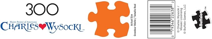Buffalo Games – Gingernut Valley - Charles Wysocki - 300 Oversized Piece Jigsaw Puzzle  Large, Oversized Shapes - Great for Adults, Seniors, Family, Kids, Easy to Grip