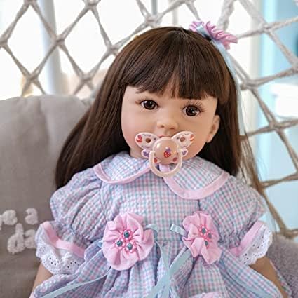 22' Newborn Reborn Baby Girl Dolls Clothes Dress Accessories Outfits for 22-24 Inch Reborn Doll Clothing 4Pcs Set