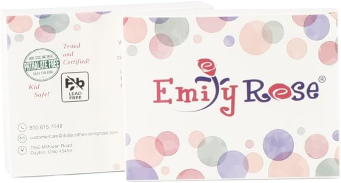 Emily Rose 18 Inch Doll Clothes Coral Polka Dot Pajamas PJs Gift Set, with Bunny Slippers! | Gift Boxed! | USA Brand | Compatible with American Girl Dolls - Doll NOT Included