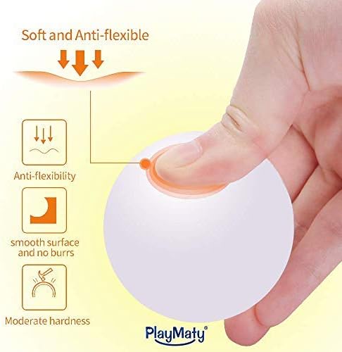PlayMaty Colorful Pit Balls 2.1-inch Plastic Ocean Ball Crush Proof Stress Balls for Kids Pool Ball Playhouse Pit Accessories