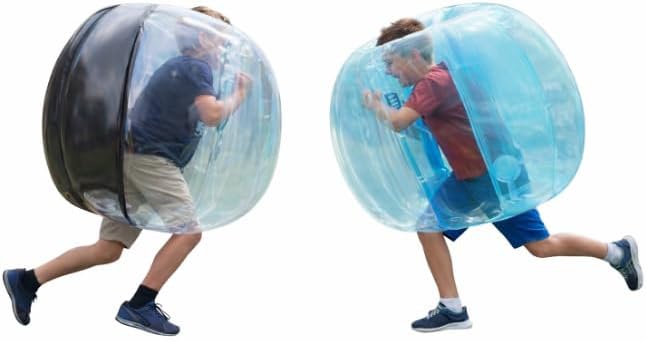 HearthSong Inflatable Bumper Balls for Kids, 2-Pack Wearable Bubble Bumpers, 47.5-Inch Outdoor Body Bouncers for Backyard Play, Parties, Tumbling and Active Family Fun