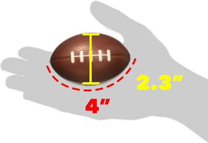 GIFTEXPRESS 1 Dozen 4" Foam Mini Football Stress Balls, Mini Sport Balls, Game Day Decoration Party Favor, Football Themed Party Supplies