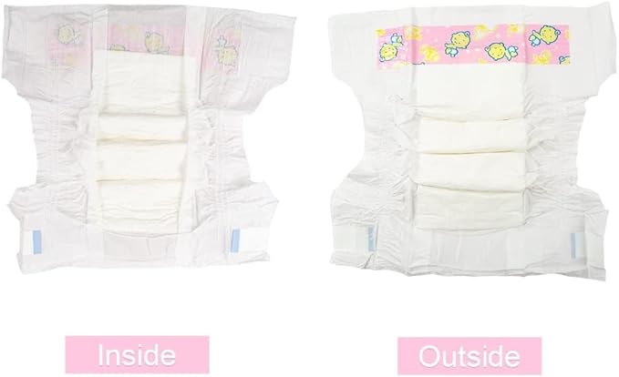 CHAREX Reborn Baby Doll Diapers - 20 Pieces Pack Newborn Diapers, Doll Accessories for 18-24 Inch Reborn Dolls