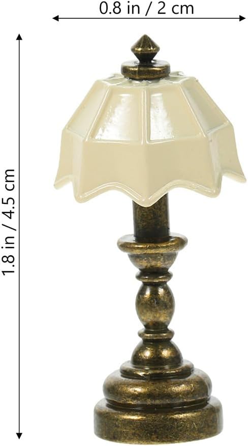 Toddmomy 3pcs Miniature Table Lamp Dollhouse Lights Doll House for House Decor for Craft and Photo Props