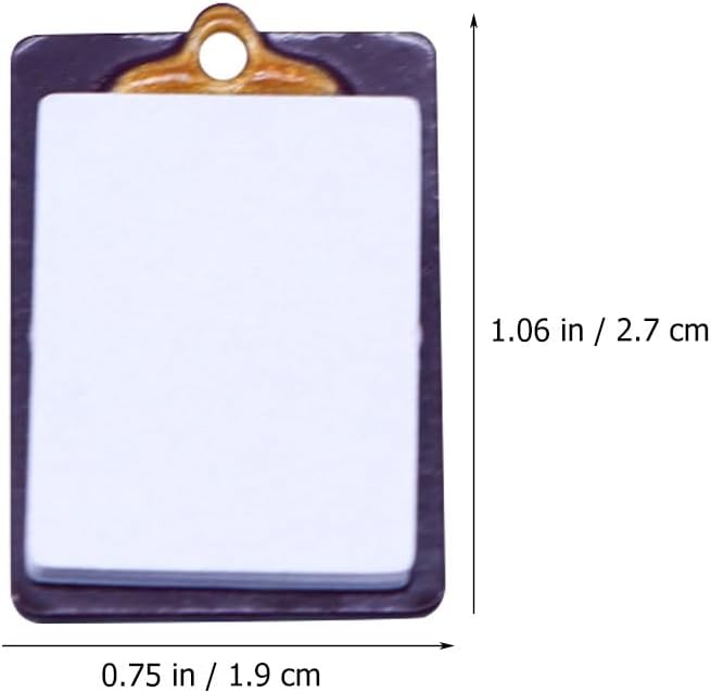 Kisangel 12pcs Miniature Writing Board Model Dollhouse Accessories Realistic Paper Clipboard for Creative Decor and Educational Use for Mini School Supplies and Home Decoration