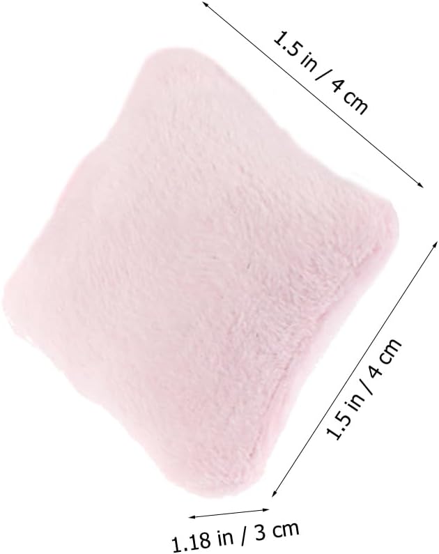 Vaguelly 4pcs Dollhouse Pillow Accessories Miniature Throw Pillows, Armchair, Bedding Set in Pink Flannel