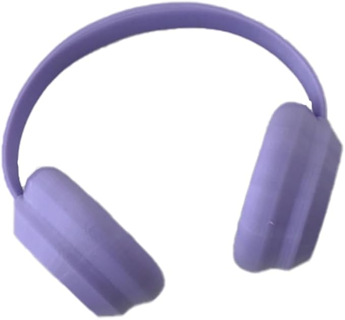 17cm Doll Accessory - 17cm Doll Miniature Headphones Acrylic Material, Suitable for Photography and Display | Suitable for 6.7in (Purple Earphones（NO Doll)