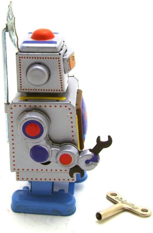 Charmgle Aerospace Robot Tin Toy Wind-up Walking Robot Adult Collection Retro Toy Gifts Party Favor Home Decoration
