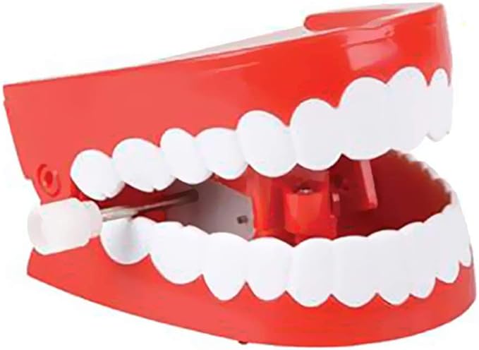 The Dreidel Company Wind Up Teeth Chomping & Chattering Teeth Toys for Kids Birthday Party Favors, Novelty and Gag Gifts, 2.5" Inches (60-Pack)