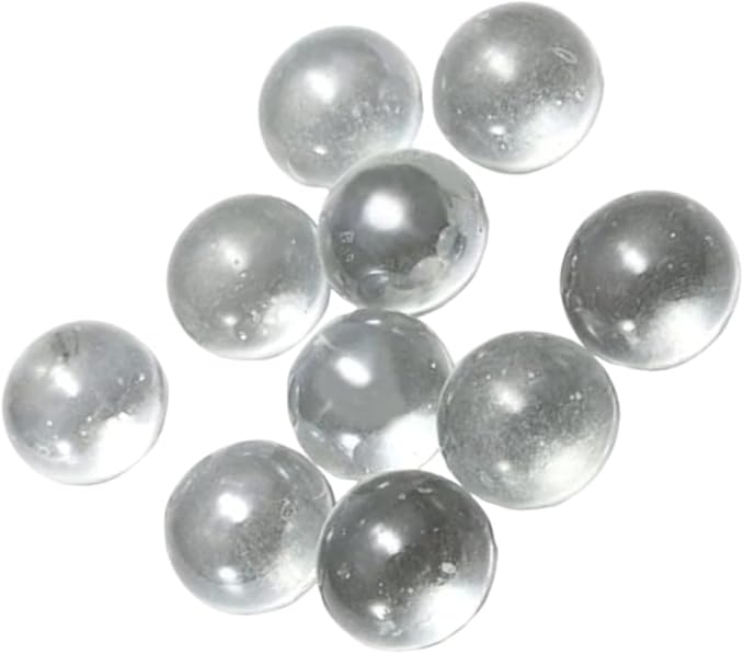 20 Pcs 10mm Clear Glass Marbles Solid Marble Beads Marbles Games Bouncing Ball Pinball Machine for Vase Fish Tank Filler Home Decor, Dice and Marble Games, Sports and Outdoor Play, Decorations