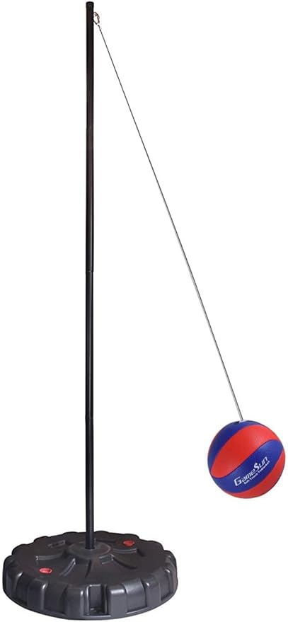 Portable Tetherball Set, Portable Water-Base Tetherball Set with Tetherball, Pole, Rope and Base for Outdoor, Backyard