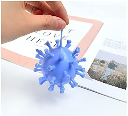 Pack of 8 Strange New Vent Toy Virus Ball TPR Decompression Vent Beads Hand Pinched Ball (Random Color)