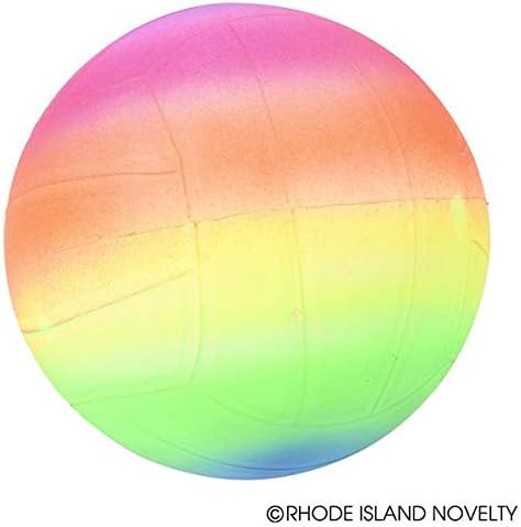 Rhode Island Novelty 6 Inch Rainbow Sports Vinyl Balls Set of 3 Assorted Designs May Vary