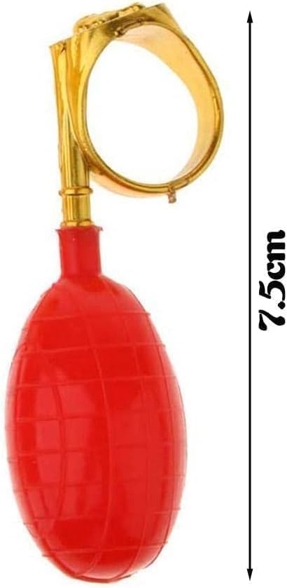 6Pcs Red Water Squirt Toys Water Spray Ring Tricky Toy Spoof April Fools' Day Tricky Prank Party Gag and Practical Jokes Novelty and Gag