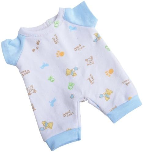 Constructive Playthings Washable Pajama Outfits with Hook and Loop Closures for 10 inch Baby Dolls, Set of 4