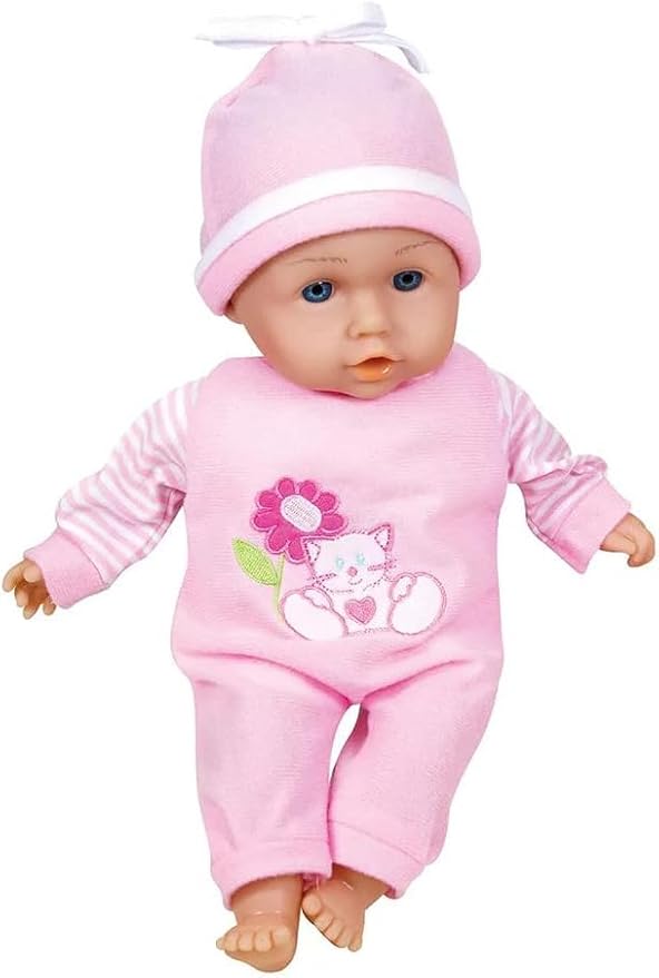 Lissi Dolls - Talking Baby with Feeding Accessories, 13 inches, Pink