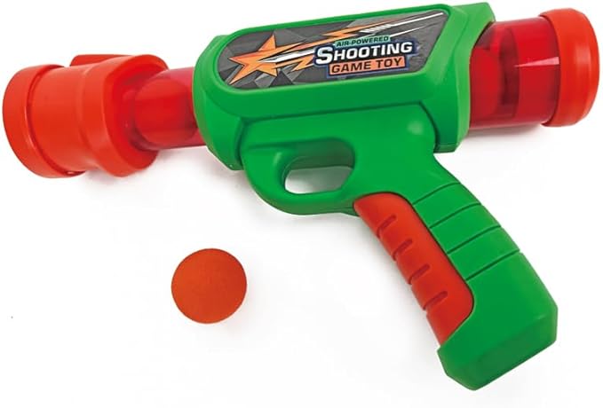 Air Gun Hit Dinosaur Green, 12pcs Sport Shooting Set, Reaction Game, Indoor Target Practice (11.4 x 4.3 x 7.7 in)