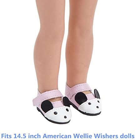 6 Pairs Doll Shoes Fits 14.5 Inch Doll American Wellie Wishers Dolls 100% Get Boots Doll Accessories