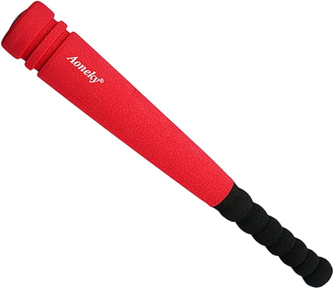 Aoneky 16.5 Inch Mini Foam Baseball Bat for Toddlers 1-3 Years Old, Soft Lightweight T-Ball Bat Toy for Kids, Indoor Outdoor Safe Play, Beginner First Bat, Red