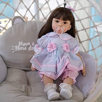 22' Newborn Reborn Baby Girl Dolls Clothes Dress Accessories Outfits for 22-24 Inch Reborn Doll Clothing 4Pcs Set