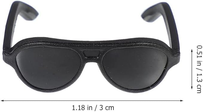 TOYANDONA 60pcs Doll Sunglasses, 4 Colors Glasses Doll Eyeglasses Miniature Sunglasses Mini Glasses for House Crafts Costume Accessories