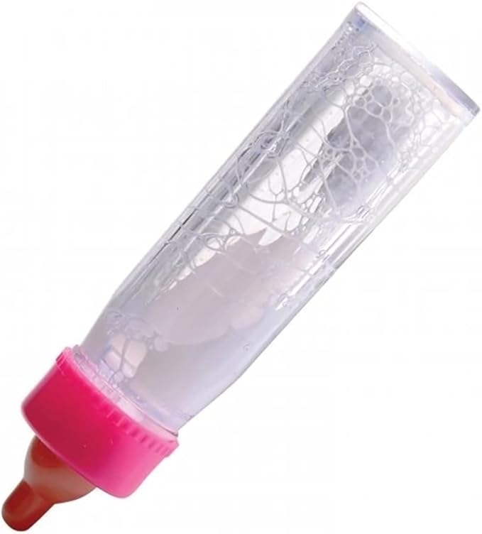 4E's Novelty 2 Pack Baby Doll Bottles Accessories, Magic Doll Disappearing Milk and Juice - Baby Doll Accessories Toys for Kids Toddlers, Stocking Stuffers for Little Girls Ages 3 4 5 6 7