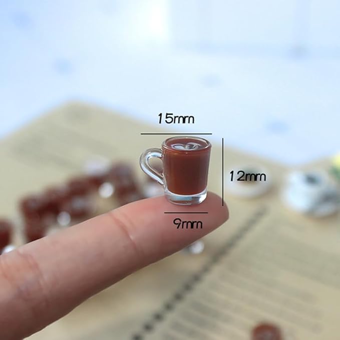 2 Pcs Miniature Coffee Cups Model Dollhouse Ornament Dollhouse Decoration Mini Decor Doll House Accessories Random Color Miniature Dollhouse Accessories