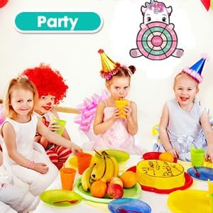 HONGID Unicorn Toys for 3-12 Year Old Girls,25”Large Dart Board Kids Toys for 6-12 Year Old Girls Teens Party Outdoor Games,Christmas Birthday Gifts for Girls Age 3-12, Pink (KL-2022)