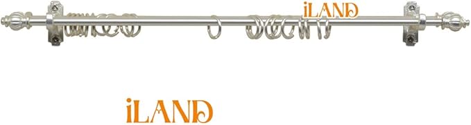 iLAND Dollhouse Accessories on 1/12 Scale, Dollhouse Decor of Curtain Rods (Luxury White)