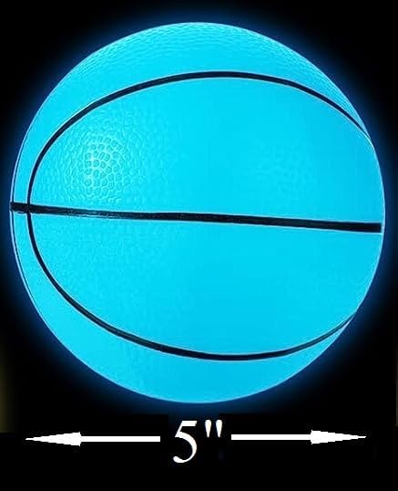 Toys+ 3 Pack! Inflatable Glow in The Dark Mini Basketballs Includes Pump and Needle Magic Shot Pro Mini Hoop Basketballs