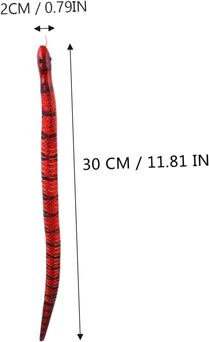 BESTonZON 8Pcs Flexible Wooden Snake Halloween Themed Decor for Spooky Parties Realistic Jointed Design for Interactive Fun and Scary Atmosphere