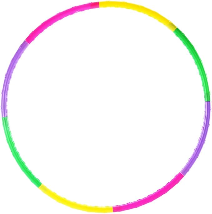 Exercise Hoop for Kids,Detachable and Adjustable Weight Kids Exercise Hoop, Multicolor Plastic Sports Play Hoop