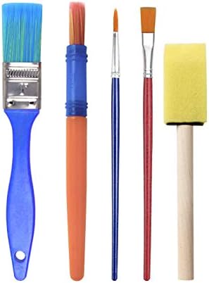 Washable Paint Brushes Set for Toddler Kids Early Learning Toys Finger Paints sponges Art Supplies Gifts -nontoxic-100% Baby Safe