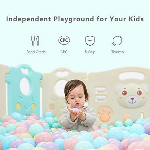 MoonxHome Ball Pit Balls for Toddlers, BPA Free Crush Proof Plastic Toy Balls for Ball Pit, Children's Pool Water Toys, Macaron Ocean Balls for Play Tent 2.15 Inch Pack of 100 200 500 800 1000