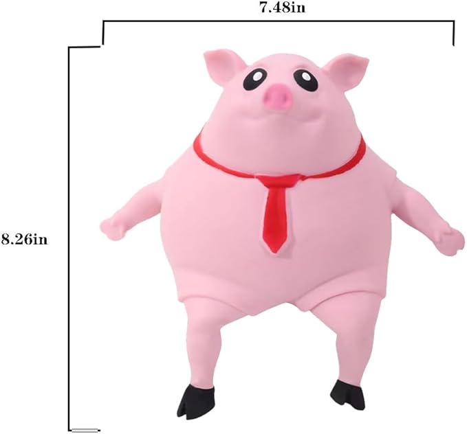 Squishy Toys - Pink Squishy Pig Toy for Kids & Adults, Novelty Squeeze Toy for Stress Relief & Anxiety (Big)