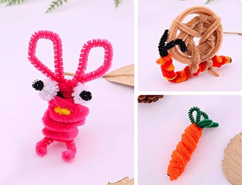 Multicolor Pipe Cleaners Craft (200 Pieces) Chenille Stems 10 Colors for DIY Art Decorations Creative (6 mm x 12 Inch)