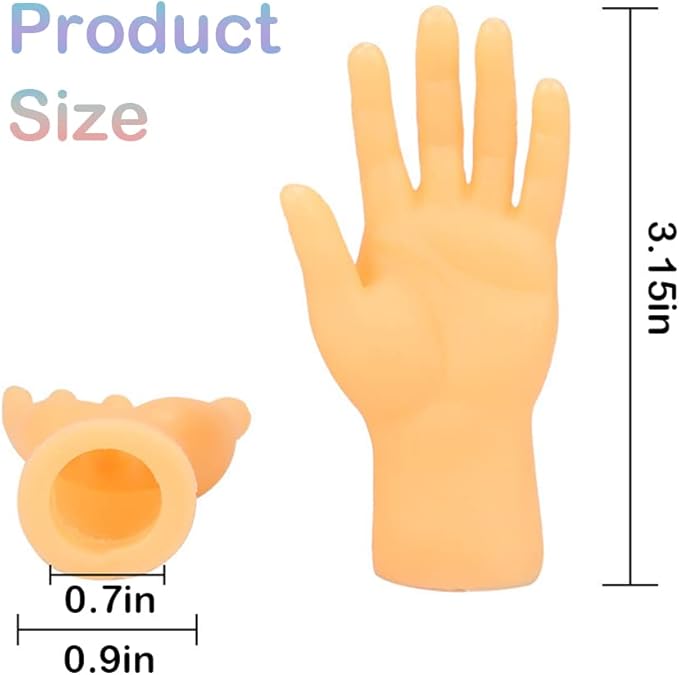 30 Pcs Tiny Finger Hands Mini Rubber Finger Puppets, Miniature Small Hands Ealistic Cute Little Hand Finger for Gifts Puppet Show Prank Gag Performance Party Favors