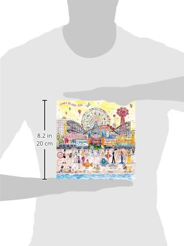 Galison Michael Storrings 500 Piece Jigsaw Puzzle for Families, Summer at The Amusement Park Scene, Great Family Puzzle to Enjoy Together