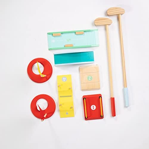 Fat Brain Toys Putt-n-Play Wooden Mini Golf Course Set for Toddlers and Kids Ages 3+