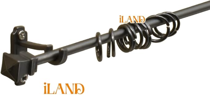iLAND Dollhouse Accessories on 1/12 Scale, Dollhouse Decor of Mini Curtain Rods, Dollhouse Kitchen Hangers (Classical Black)
