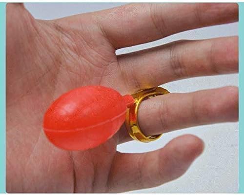 6Pcs Red Water Squirt Toys Water Spray Ring Tricky Toy Spoof April Fools' Day Tricky Prank Party Gag and Practical Jokes Novelty and Gag