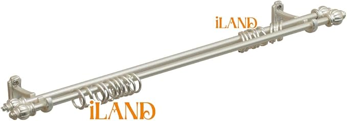 iLAND Dollhouse Accessories on 1/12 Scale, Dollhouse Decor of Curtain Rods (Luxury White)
