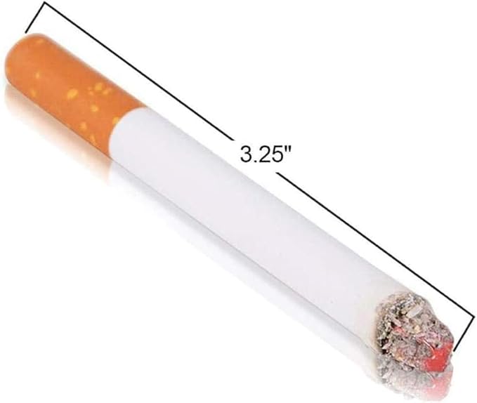 2Pcs Fake Cigarette Props for Pranks, White Rubber, 17 x 11 cm, Joke Trick Prank Props for Bar Party Movie Theater