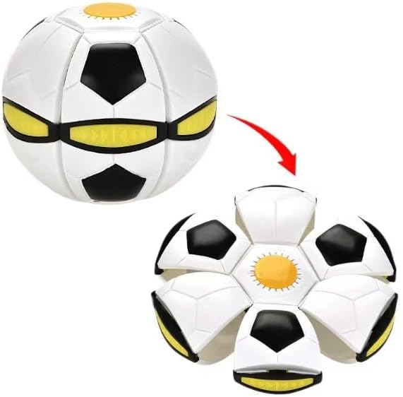 Magic Ball with 6 LED Lights - High Bounce Pop Up Ball Flying Saucer - Bouncing Balls, Magic Flying Saucer, Bouncy Balls-Interactive Outdoor Catching Game & Stress Relief for Family & Friends