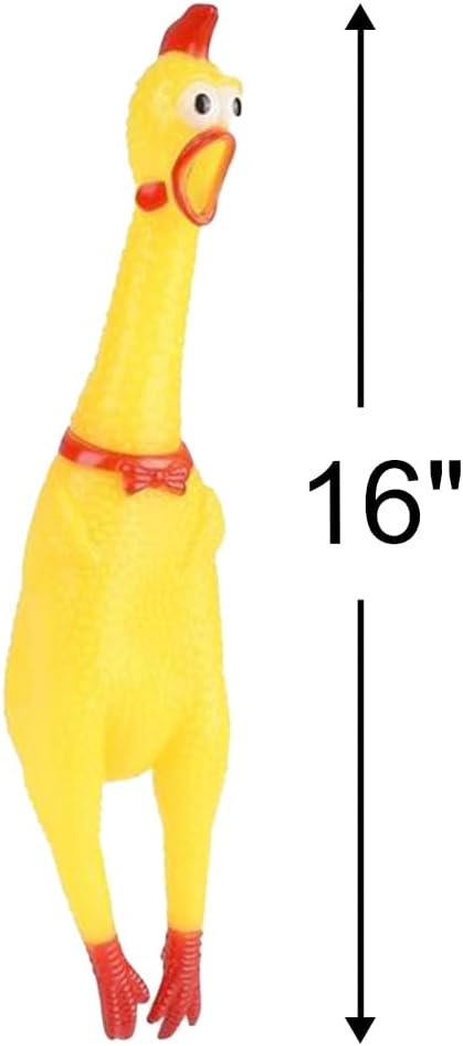ArtCreativity Screaming Chicken Toys, Set of 4, Easter Party Favors, Hilarious Squeeze Toys in Assorted Colors, April Fools Pranks, Classic Gag Gifts for Kids and Adults, Noisemakers for Parties