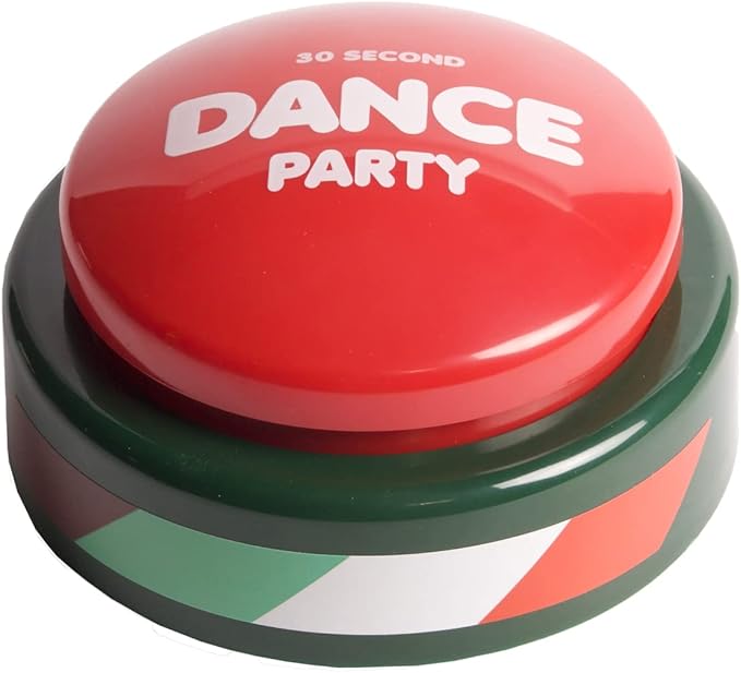 Button with 5 Songs, Instant Fun, Gag Gift for Kids & Adults, Co-workers, Teachers, Friends & Family, Office Toy, Classroom Supplies, Birthdays,Holidays & Parties(Pack of 1)