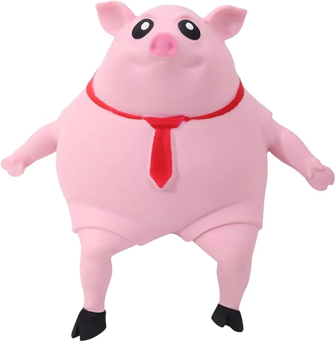 Squishy Toys - Pink Squishy Pig Toy for Kids & Adults, Novelty Squeeze Toy for Stress Relief & Anxiety (Big)