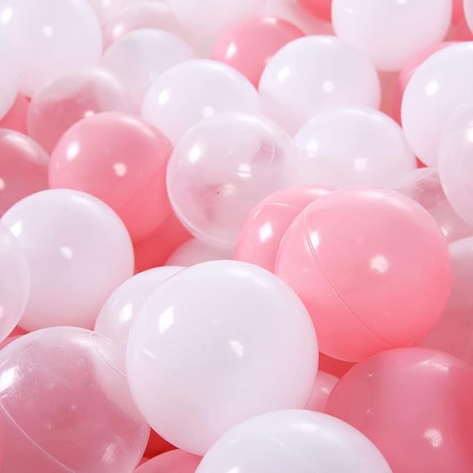 STARBOLO Ball Pit Balls for Toddlers Pack of 100 200 500 - BPA&Phthalate Free Non-Toxic Crush Proof Soft Plastic Balls for 1-5Years Old Toddlers Girl Kids Birthday Pool Playpen Tent Party